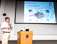 Prof. LIU Zhiyong, Professor of the Institute of Computing Technology of the Chinese Academy of Sciences delivers a keynote presentation in the symposium